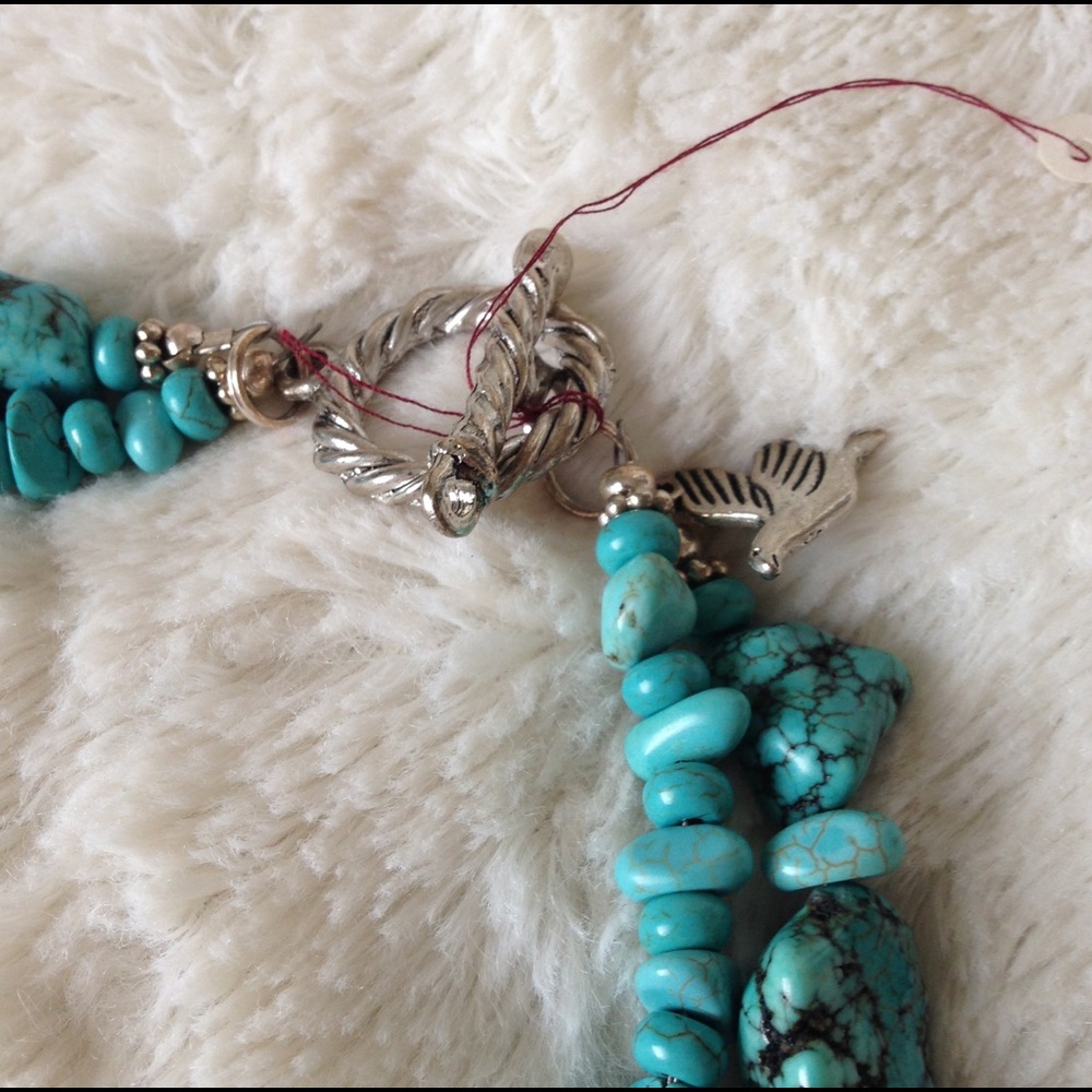 GENUINE BISBEE TURQUOISE double strand necklace - Picture 3 of 5